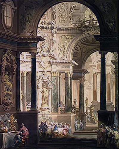 Das Festmahl des Absalon, 1740 von Vittorio Maria Bigari